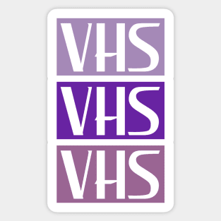 Tri-Colour Triple VHS Logo Sticker